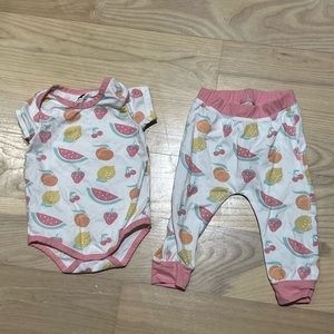 Monica & Andy Fruit Salad Bodysuit & Matching Pants